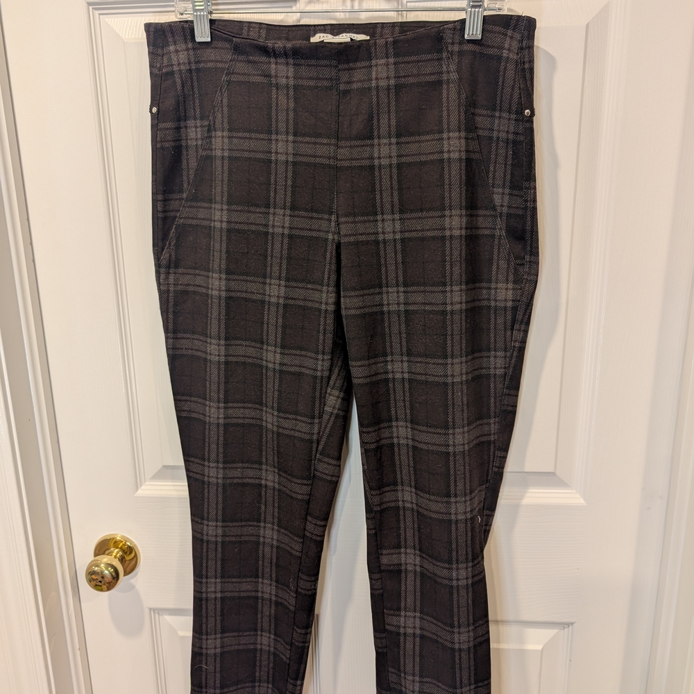 Plaid Gray Women's Pants